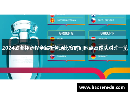 2024欧洲杯赛程全解析各场比赛时间地点及球队对阵一览